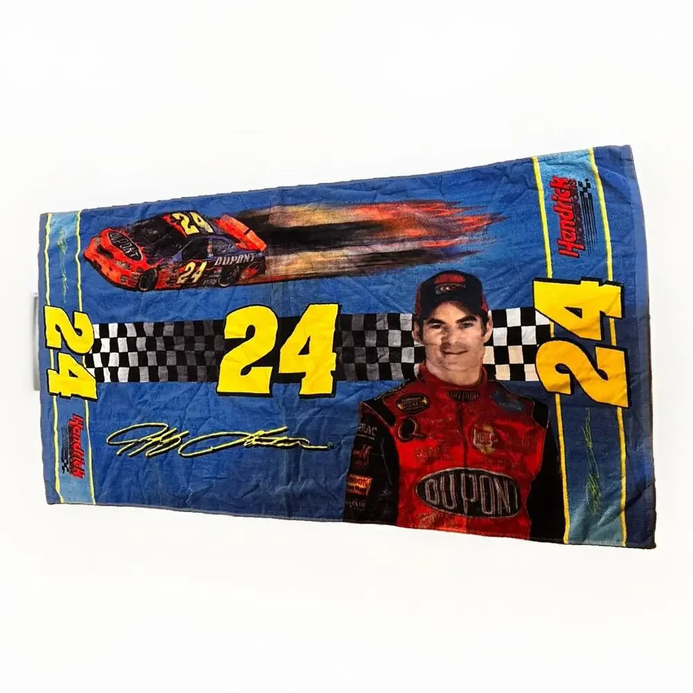 Vintage Jeff Gordon #24 Dupont Nascar Hendrick Racing Beach Towel 29”x58”